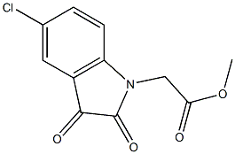 methyl 2-(5-chloro-2,3-dioxo-2,3-dihydro-1H-indol-1-yl)acetate Structure