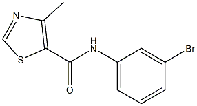 N-(3-bromophenyl)-4-methyl-1,3-thiazole-5-carboxamide Structure