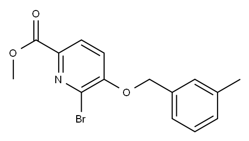methyl 6-bromo-5-[(3-methylbenzyl)oxy]-2-pyridinecarboxylate Structure