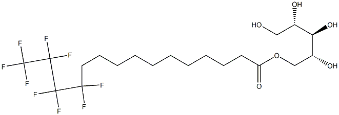5-O-(12,12,13,13,14,14,15,15,15-Nonafluoropentadecanoyl)xylitol Structure