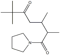 1-(1-Pyrrolidinyl)-2,3,6,6-tetramethyl-1,5-heptanedione Structure