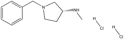 (3R)-(-)-1-Benzyl-3-(methylamino)pyrrolidine Dihydrochloride Structure