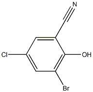 3-Bromo-5-chloro-2-hydroxybenzonitrile Structure