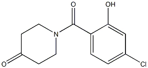 1-(4-chloro-2-hydroxybenzoyl)piperidin-4-one Structure