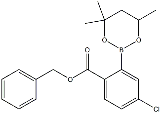 Benzyl 4-chloro-2-(4,4,6-trimethyl-1,3,2-dioxaborinan-2-yl)benzoate Structure