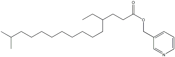 4-Ethyl-14-methylpentadecanoic acid (3-pyridyl)methyl ester Structure
