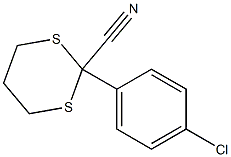 2-(4-Chlorophenyl)-1,3-dithiane-2-carbonitrile Structure