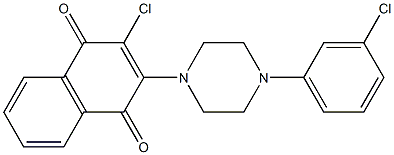 2-chloro-3-[4-(3-chlorophenyl)piperazino]naphthoquinone Structure
