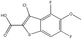 3-chloro-4,6-difluoro-5-methoxybenzo[b]thiophene-2-carboxylic acid Structure