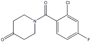 1-(2-chloro-4-fluorobenzoyl)piperidin-4-one Structure