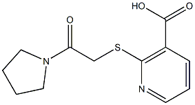 2-[(2-oxo-2-pyrrolidin-1-ylethyl)thio]nicotinic acid Structure
