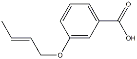 3-[(2E)-but-2-enyloxy]benzoic acid Structure