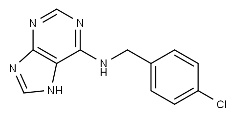N-[(4-chlorophenyl)methyl]-7H-purin-6-amine Structure