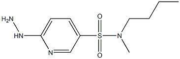 N-butyl-6-hydrazinyl-N-methylpyridine-3-sulfonamide Structure