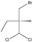 [R,(+)]-2-(Bromomethyl)-1,1-dichloro-2-methylbutane Structure