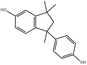 1H-Inden-5-ol, 2,3-dihydro-1-(4-hydroxyphenyl)-1,3,3-trimethyl- Structure