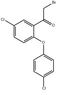 4-(4-chlorophenoxy-2‘-chlorophenyl-α-bromo ethanone) Structure