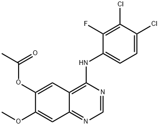 6-Quinazolinol, 4-[(3,4-dichloro-2-fluorophenyl)amino]-7-methoxy-, 6-acetate Structure