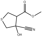3-Thiophenecarboxylic acid, 4-cyanotetrahydro-4-hydroxy-, methyl ester Structure