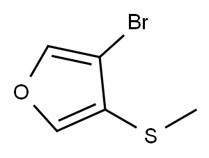 Furan, 3-bromo-4-(methylthio)- Structure