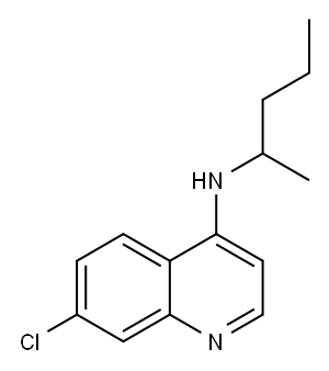 4-Quinolinamine, 7-chloro-N-(1-methylbutyl)- Structure