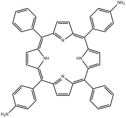 5,15-Di(4-aminophenyl)-10,20-diphenyl porphine Structure