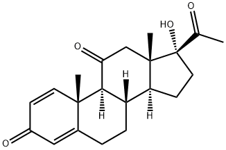 Pregna-1,4-diene-3,11,20-trione, 17-hydroxy- Structure