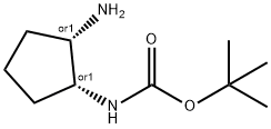 Carbamic acid, [(1R,2S)-2-aminocyclopentyl]-, 1,1-dimethylethyl ester, rel- Structure
