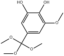 1,2-Benzenediol, 3-methoxy-5-(trimethoxymethyl)- Structure