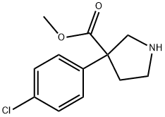 3-Pyrrolidinecarboxylic acid, 3-(4-chlorophenyl)-, methyl ester Structure