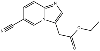 Ethyl 2-(6-cyanoimidazo[1,2-a]pyridin-3-yl)acetate Structure