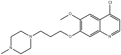 Quinoline, 4-chloro-6-methoxy-7-[3-(4-methyl-1-piperazinyl)propoxy]- Structure