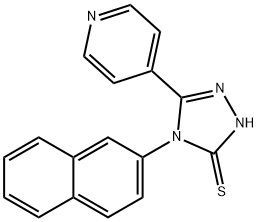 3H-1,2,4-Triazole-3-thione, 2,4-dihydro-4-(2-naphthalenyl)-5-(4-pyridinyl)- Structure