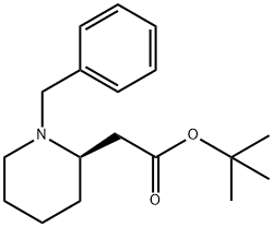 2-Piperidineacetic acid, 1-(phenylmethyl)-, 1,1-dimethylethyl ester, (2R)- Structure