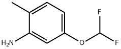 Benzenamine, 5-(difluoromethoxy)-2-methyl- Structure