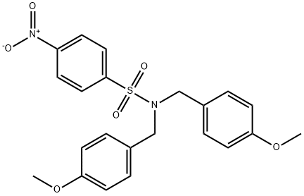 Benzenesulfonamide, N,N-bis[(4-methoxyphenyl)methyl]-4-nitro- Structure