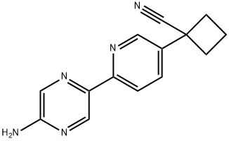Cyclobutanecarbonitrile, 1-[6-(5-amino-2-pyrazinyl)-3-pyridinyl]- Structure