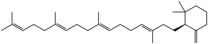 Cyclohexane, 1,1-dimethyl-3-methylene-2-[(3E,7E,11E)-3,8,12,16-tetramethyl-3,7,11,15-heptadecatetraenyl]-, (2S)- (9CI) Structure