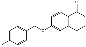 1(2H)-Naphthalenone, 3,4-dihydro-6-[(4-iodophenyl)methoxy]- Structure