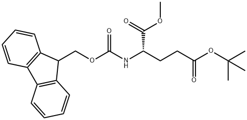 L-Glutamic acid, N-[(9H-fluoren-9-ylmethoxy)carbonyl]-, 5-(1,1-dimethylethyl) 1-methyl ester Structure