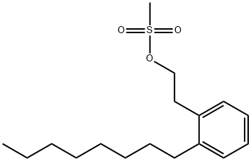 Benzeneethanol, 2-octyl-, 1-methanesulfonate Structure