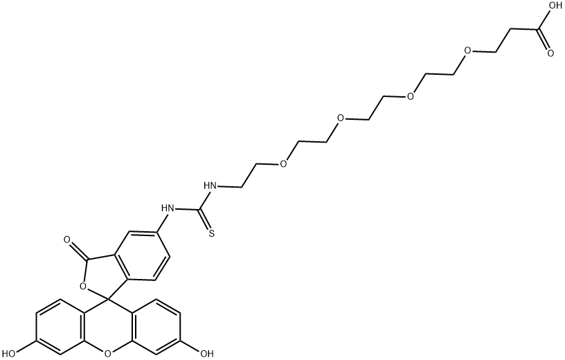 Fluorescein-PEG4-Acid Structure