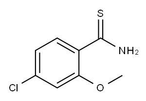 Benzenecarbothioamide, 4-chloro-2-methoxy- Structure