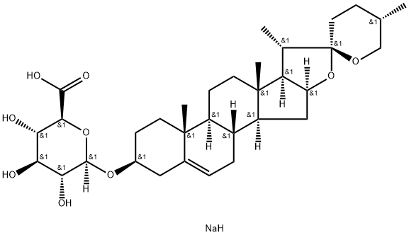 Diosgenin-3-O-Β-D-glucuronide Structure