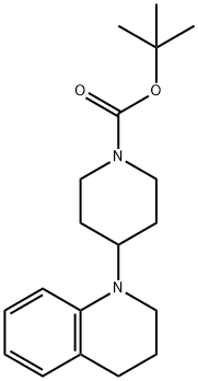 1-Piperidinecarboxylic acid, 4-(3,4-dihydro-1(2H)-quinolinyl)-, 1,1-dimethylethyl ester Structure