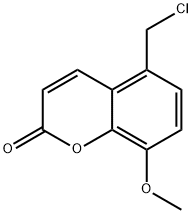 2H-1-Benzopyran-2-one, 5-(chloromethyl)-8-methoxy- Structure