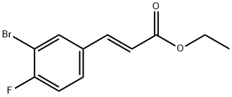 2-Propenoic acid, 3-(3-bromo-4-fluorophenyl)-, ethyl ester, (2E)- Structure