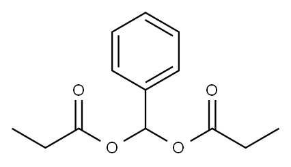 Methanediol, 1-phenyl-, 1,1-dipropanoate Structure