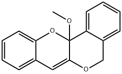 [2]Benzopyrano[4,3-b][1]benzopyran, 5,12a-dihydro-12a-methoxy- Structure