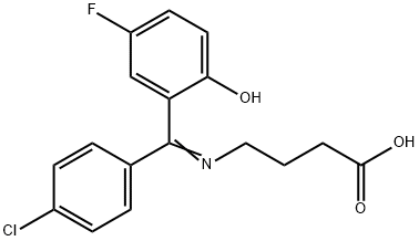 Butanoic acid, 4-[[(4-chlorophenyl)(5-fluoro-2-hydroxyphenyl)methylene]amino]- Structure